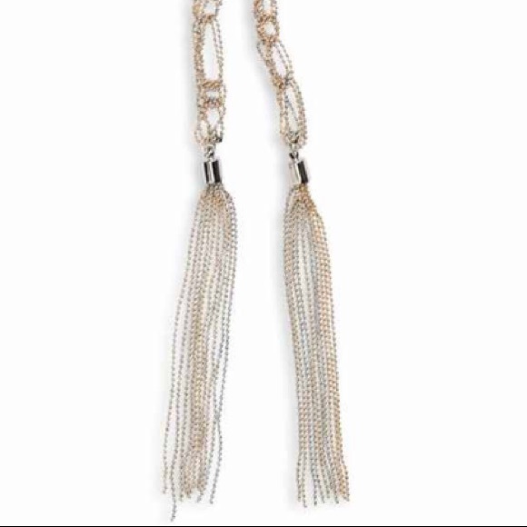 Braided Loop Chain Necklace 2-Tone NWT - Picture 6 of 10